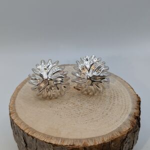 Vintage Sterling Clip On Earrings Airesa